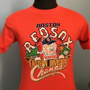 80s Vintage Boston Red Sox 1986 Eastern Division Champs World Series shirt tee